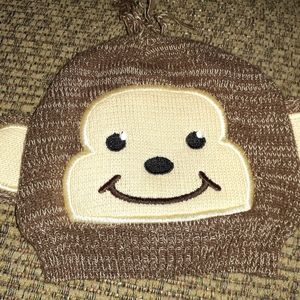 Knit Monkey Hat 6mths